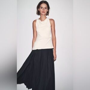 Zara ZW COLLECTION COMBINATION HALTER DRESS